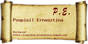 Pospisil Ernesztina névjegykártya